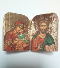 Icône religieuse cadeau de communion, le christ de Saint Damien